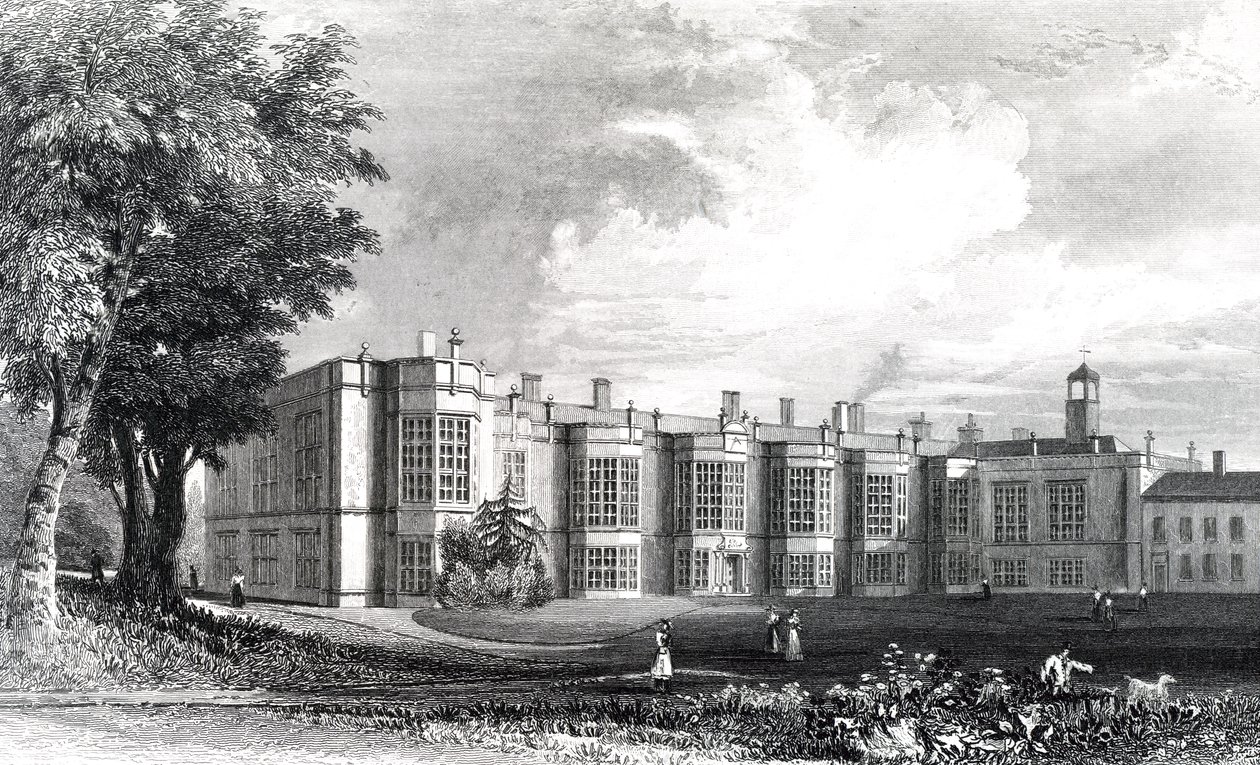 New Hall, near Chelmsford, Essex, engraved by William Watkins, c.1832  by William Henry Bartlett