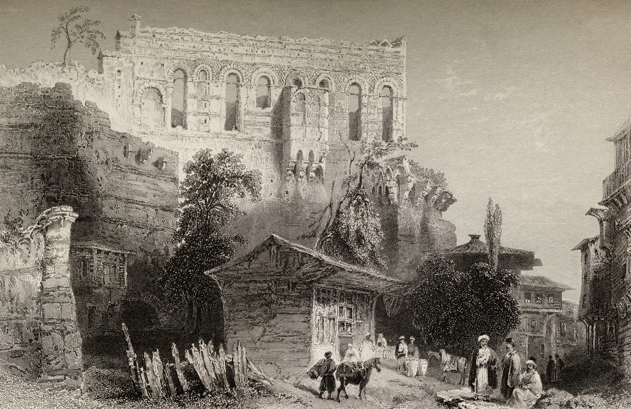 Belisarius Sarayı, Türkiye, İstanbul by William Henry Bartlett