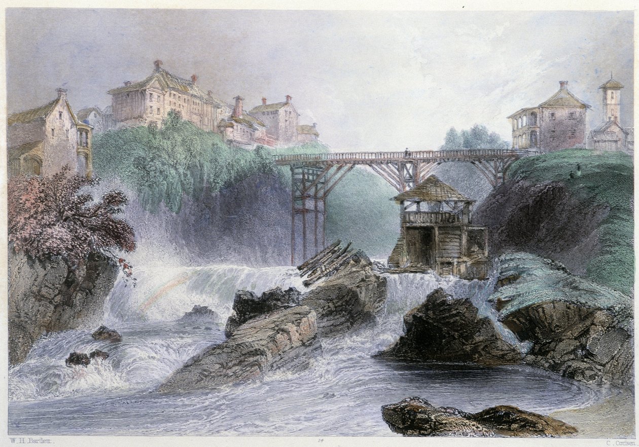 Pont à Sherbrooke - William Henry Bartlett, ed. George Erdem by William Henry Bartlett