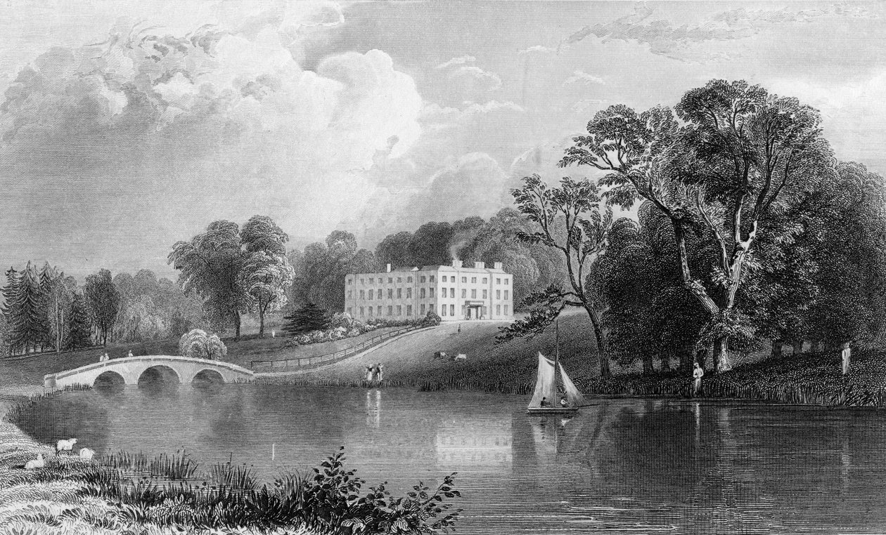 Rivenhall Place, Essex, engraved by John Carr Armytage, 1831  by William Henry Bartlett