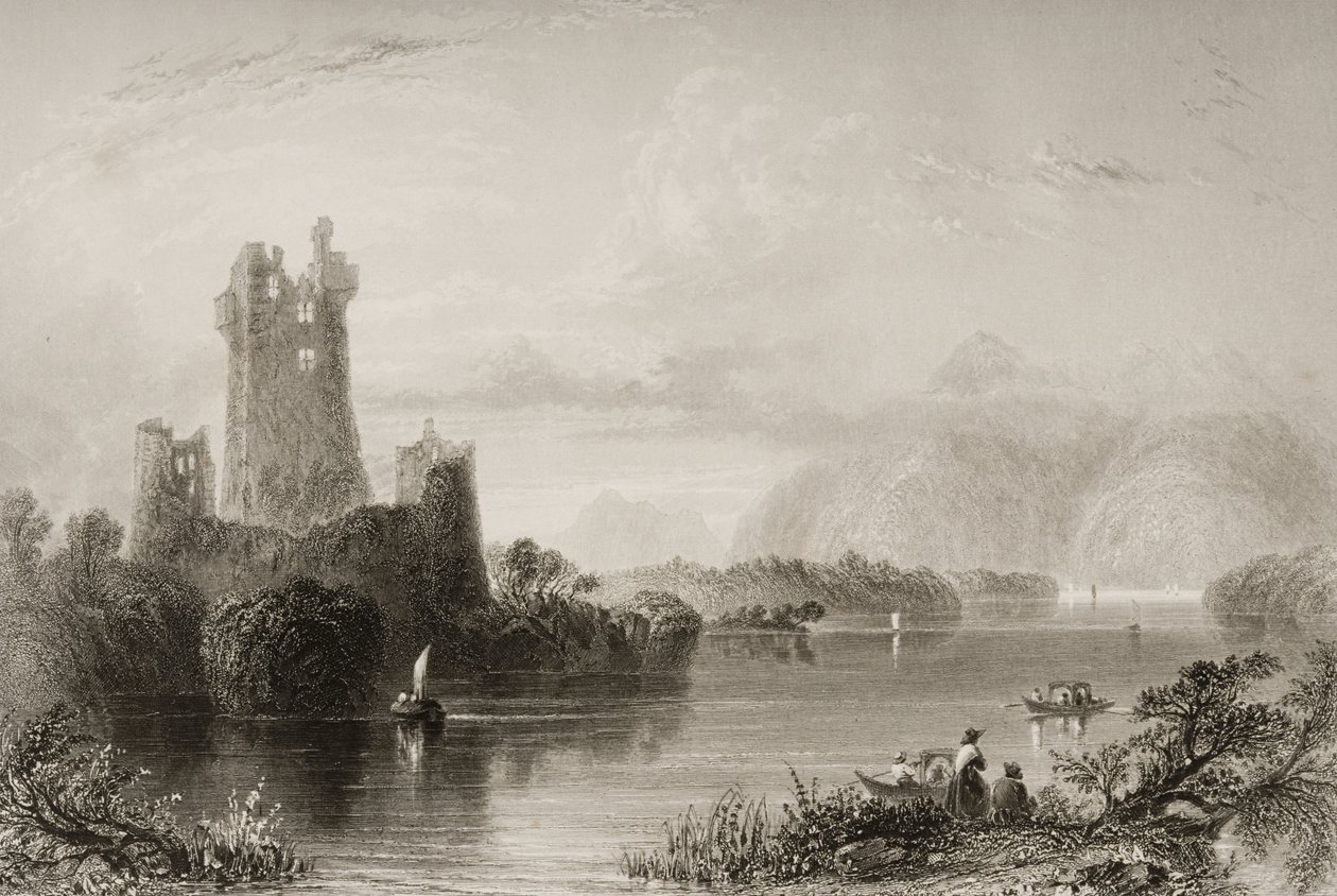 Ross Kalesi, Killarney, Kerry, George Virtue, 1860