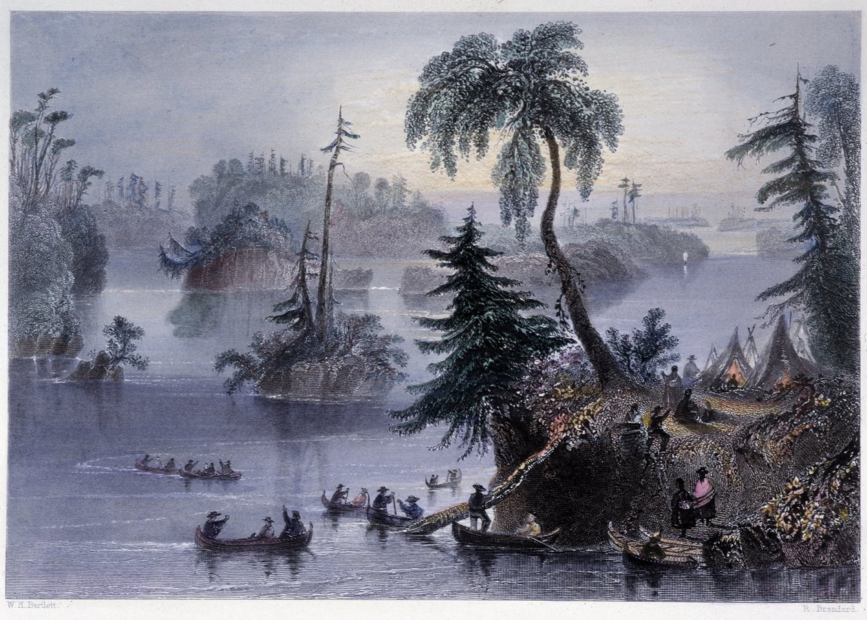 Bin Adalar Arasında Sahne: Kamp ve Tekneler, Mille îles - Bartlett W. H. by William Henry Bartlett