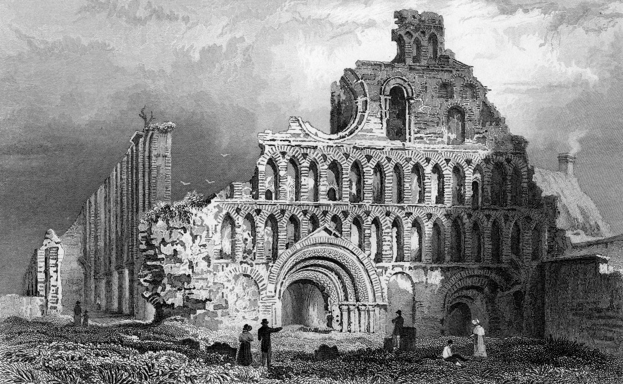 St. Botolph Manastırı, Colchester, Essex, Samuel Lacey tarafından oyulmuş, 1832 by William Henry Bartlett