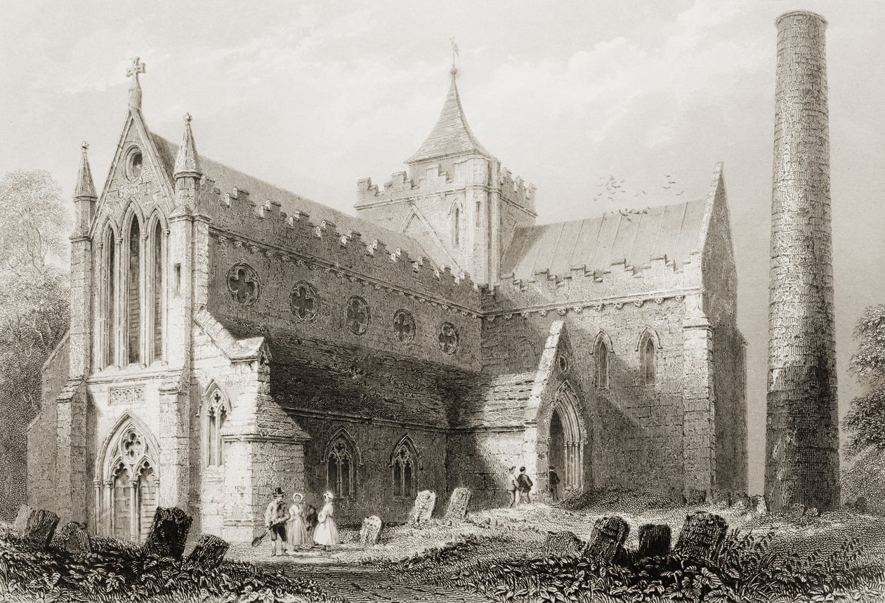 Aziz Canice Katedrali, Kilkenny, Kilkenny, İrlanda, George Virtue, 1860
