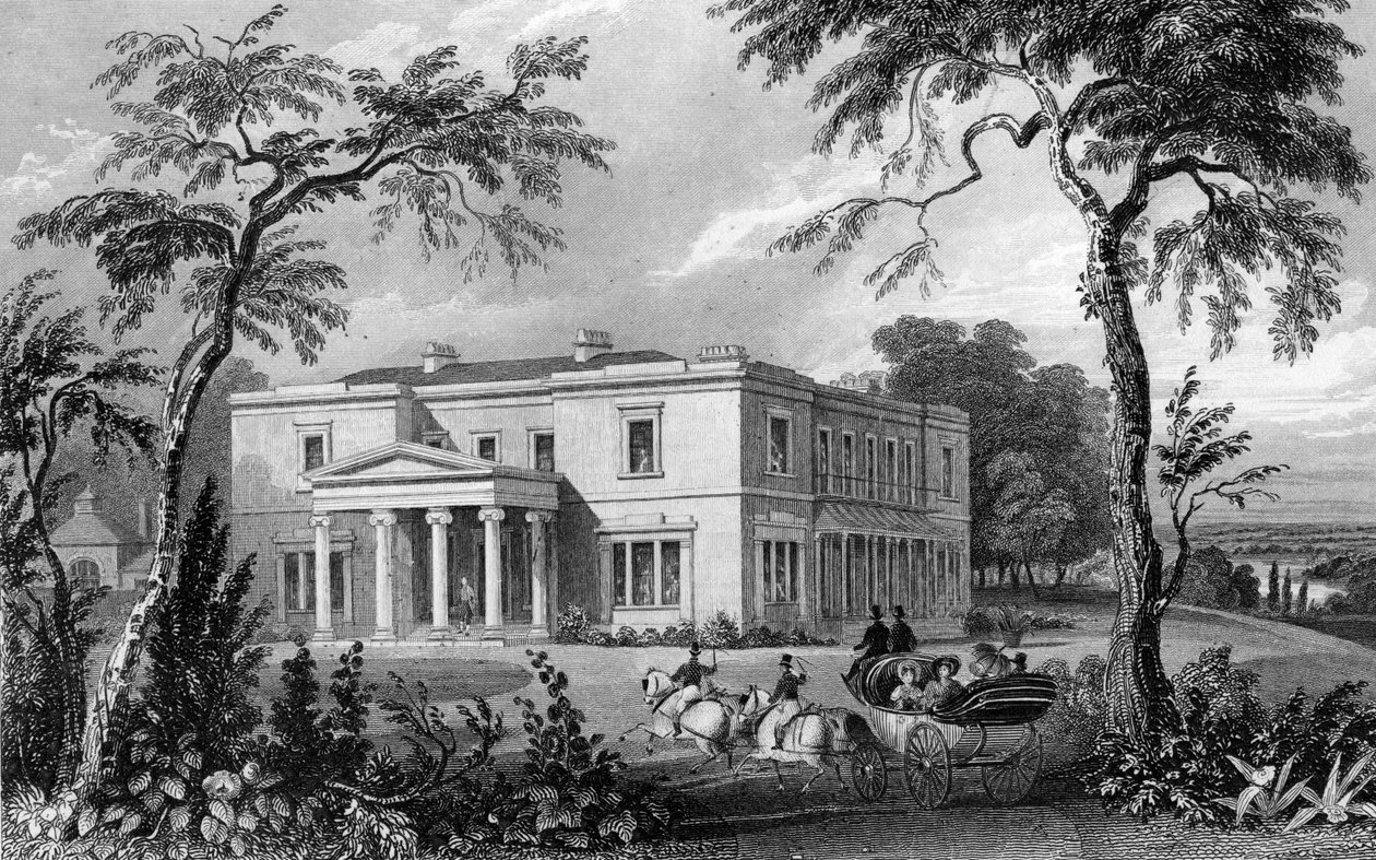 Stisted Hall, Braintree yakınlarında, Essex, John Carr Armytage tarafından oyulmuş, 1832 by William Henry Bartlett