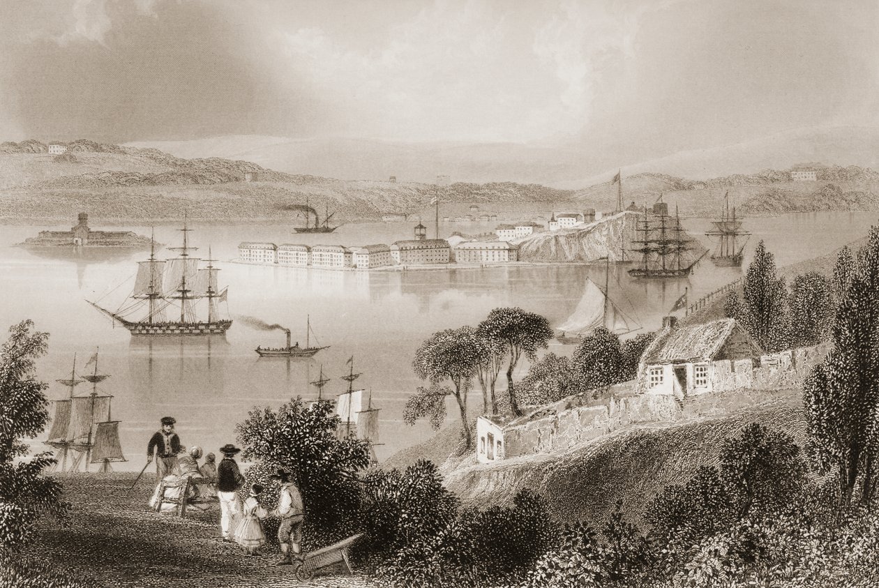Cork Koyu (şimdi Cobh), Cork, İrlanda, George Virtue, 1860