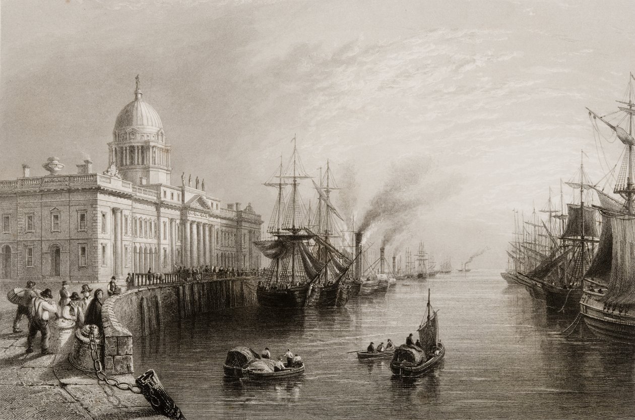 The Custom House, Dublin, George Virtue, 1860