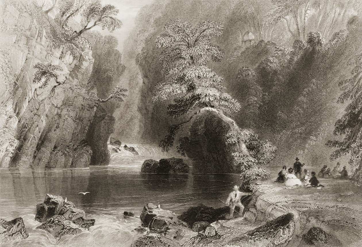 Dargle Nehri, County Wicklow, George Virtue, 1860