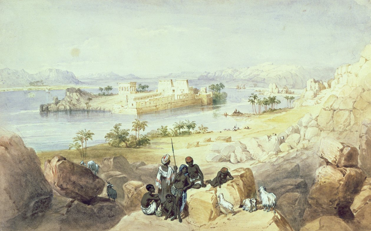 The Island of Philae, looking down the River Nile by William Henry Bartlett