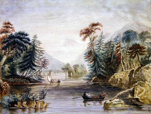Narrows (kağıt üzerine sulu boya) by William Henry Bartlett