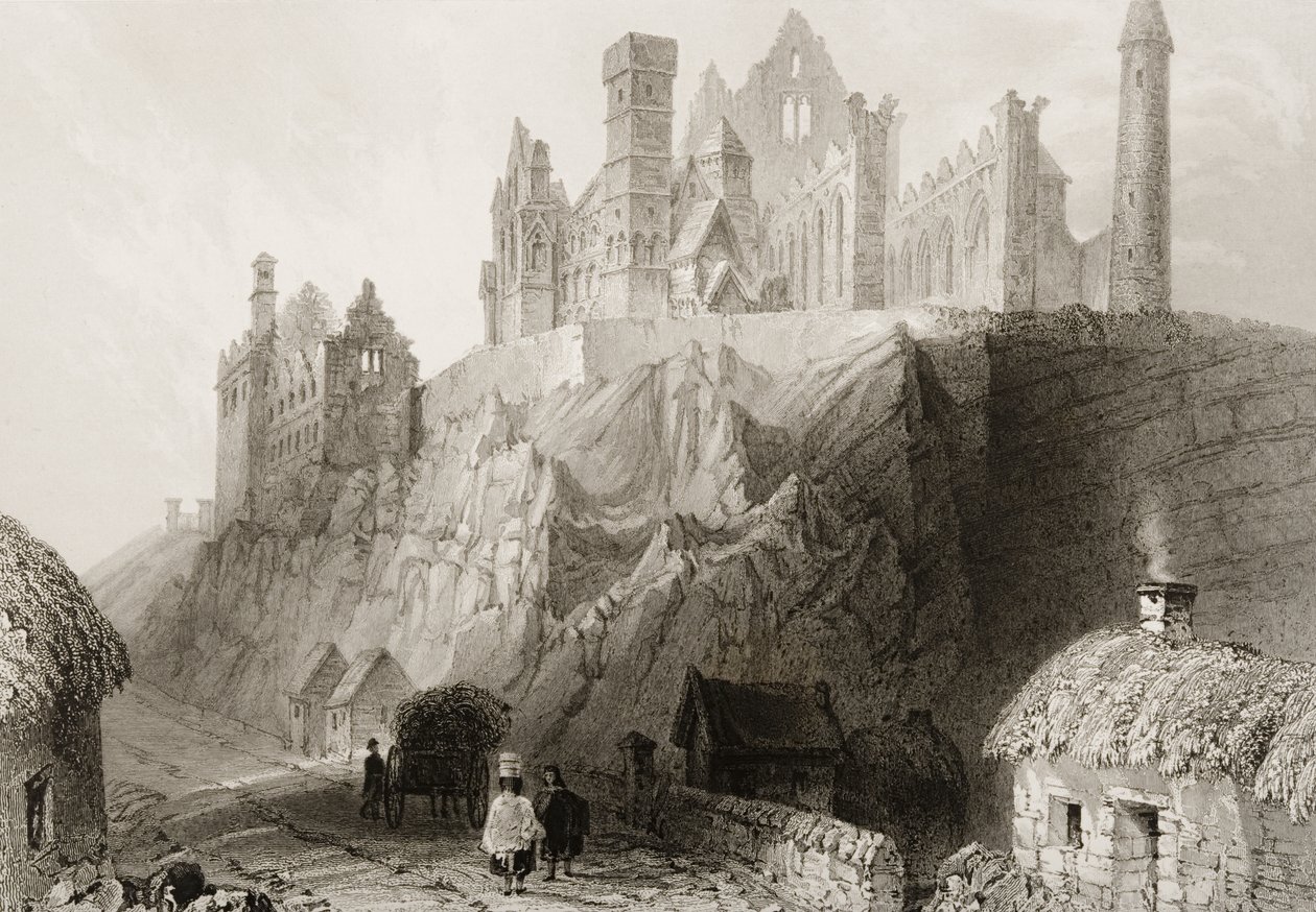 Cashel Kayası, County Tipperary, İrlanda, George Virtue, 1860