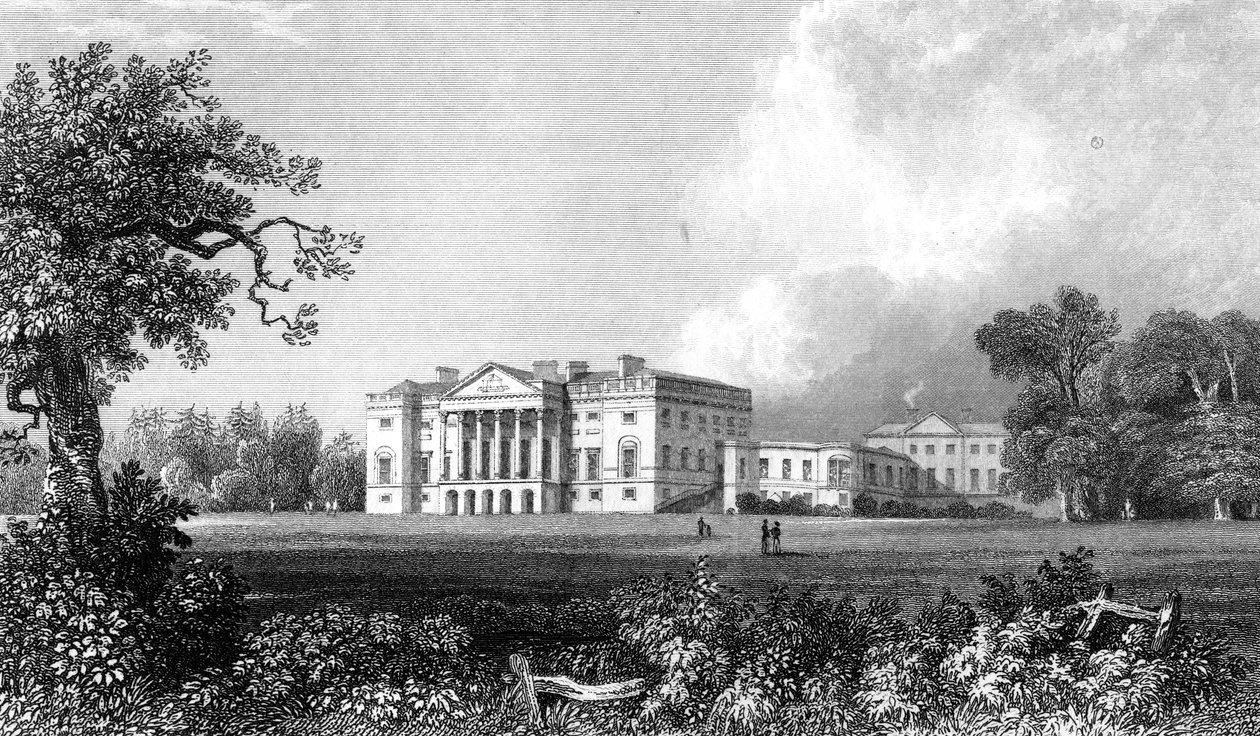Thorndon Hall, Essex, Henry Adland tarafından kazınmış, 1831 by William Henry Bartlett