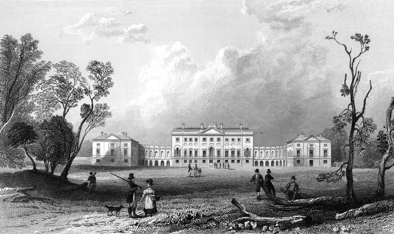 Thorndon Hall, Essex, Henry Adland tarafından kazınmış, 1832 by William Henry Bartlett