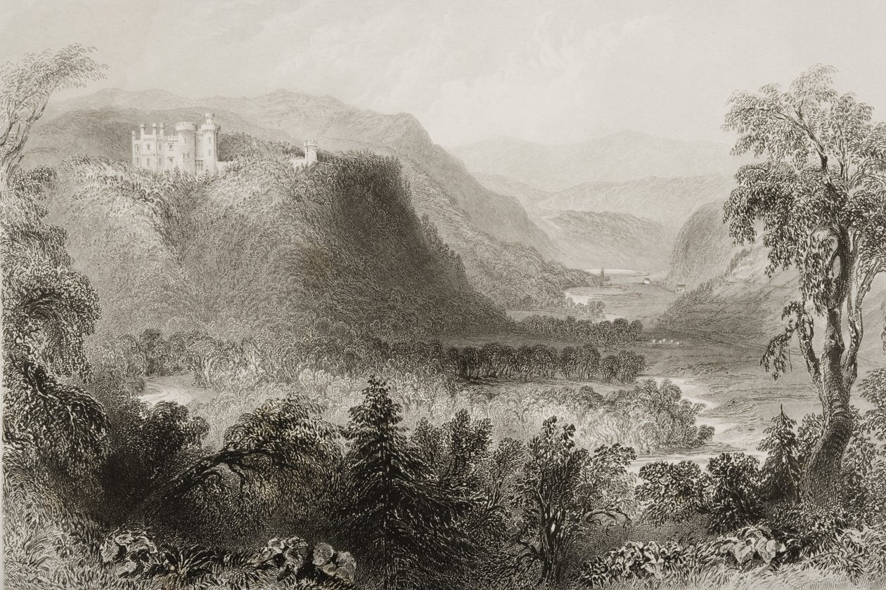 Avoca Vadisi, Wicklow, İrlanda, George Virtue, 1860