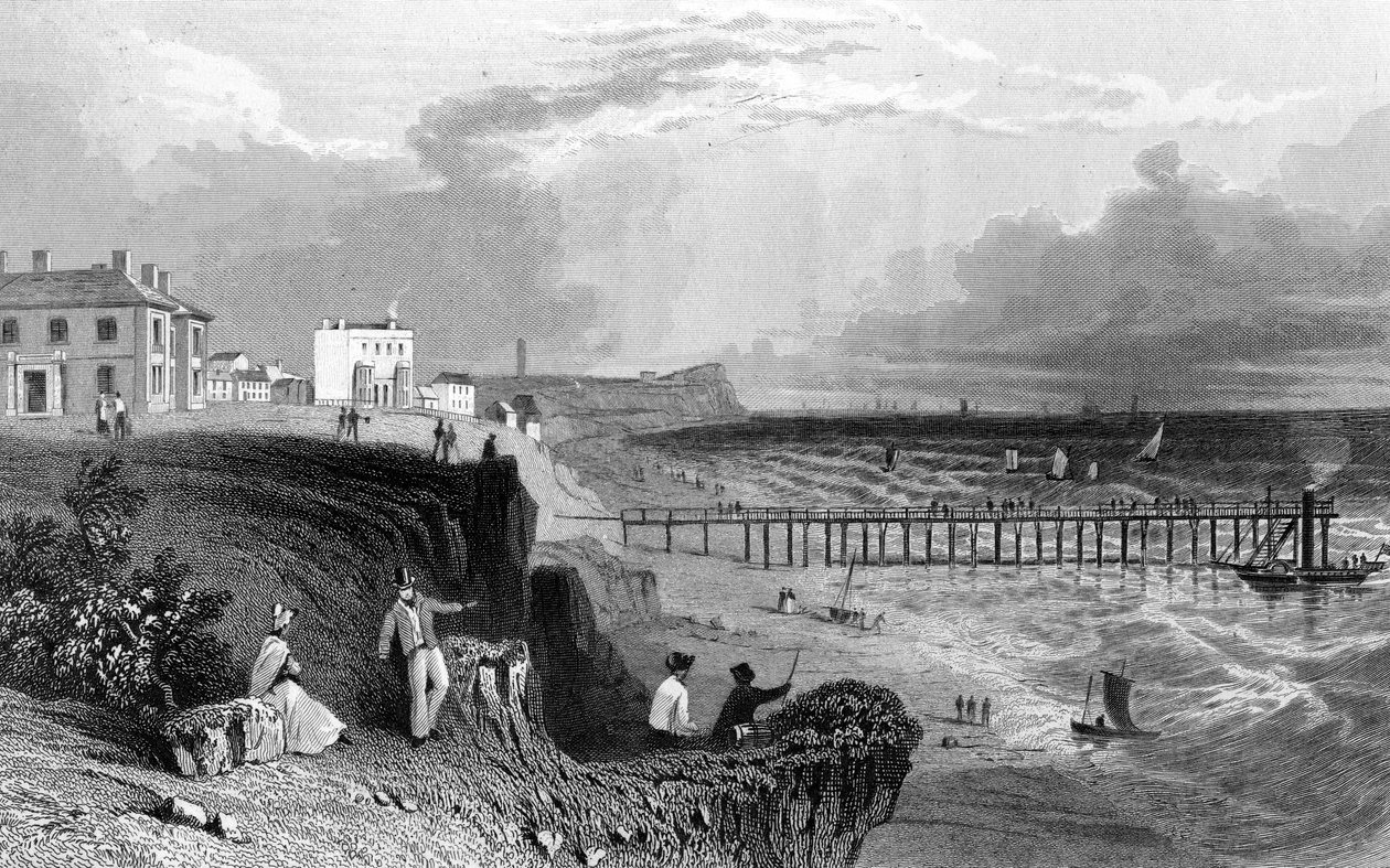 Walton on the Naze, Essex, engraved by William Tombleson, 1832  by William Henry Bartlett