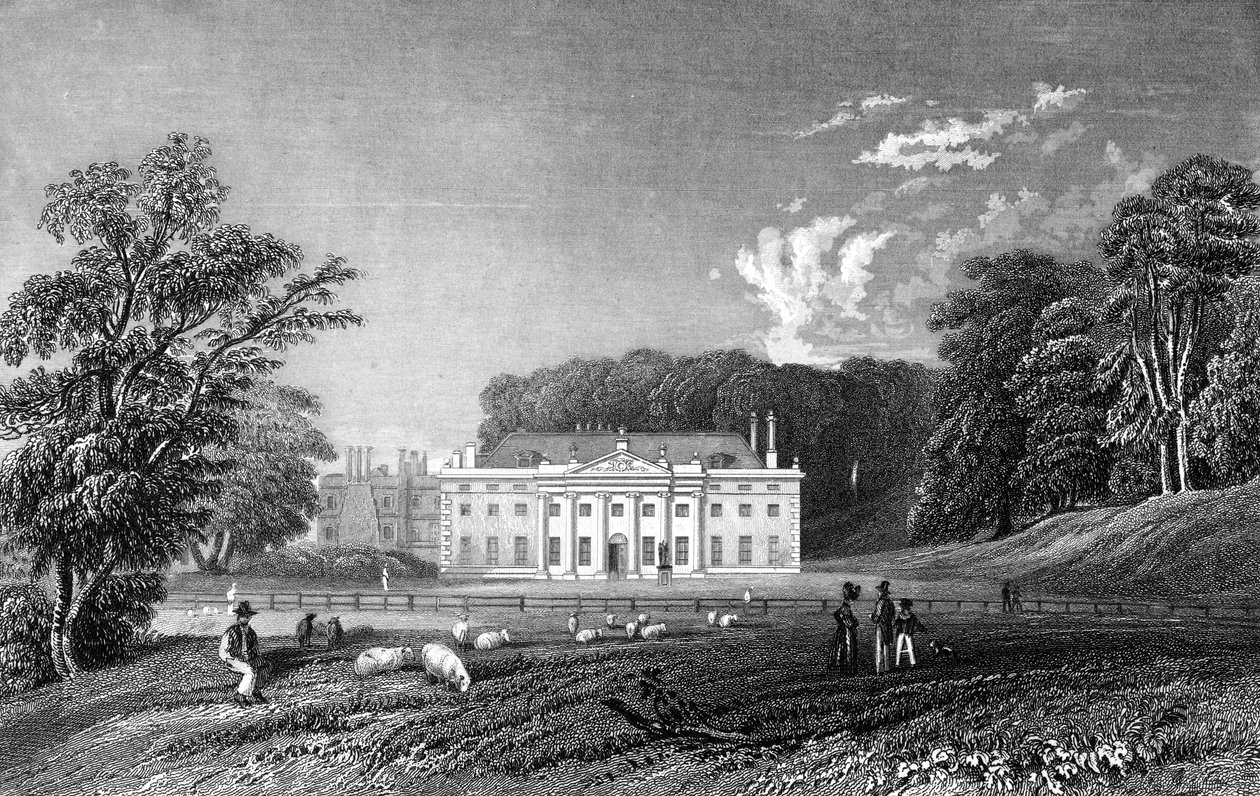 Weald Hall, Essex, John Rogers tarafından kazınmış, 1833 by William Henry Bartlett