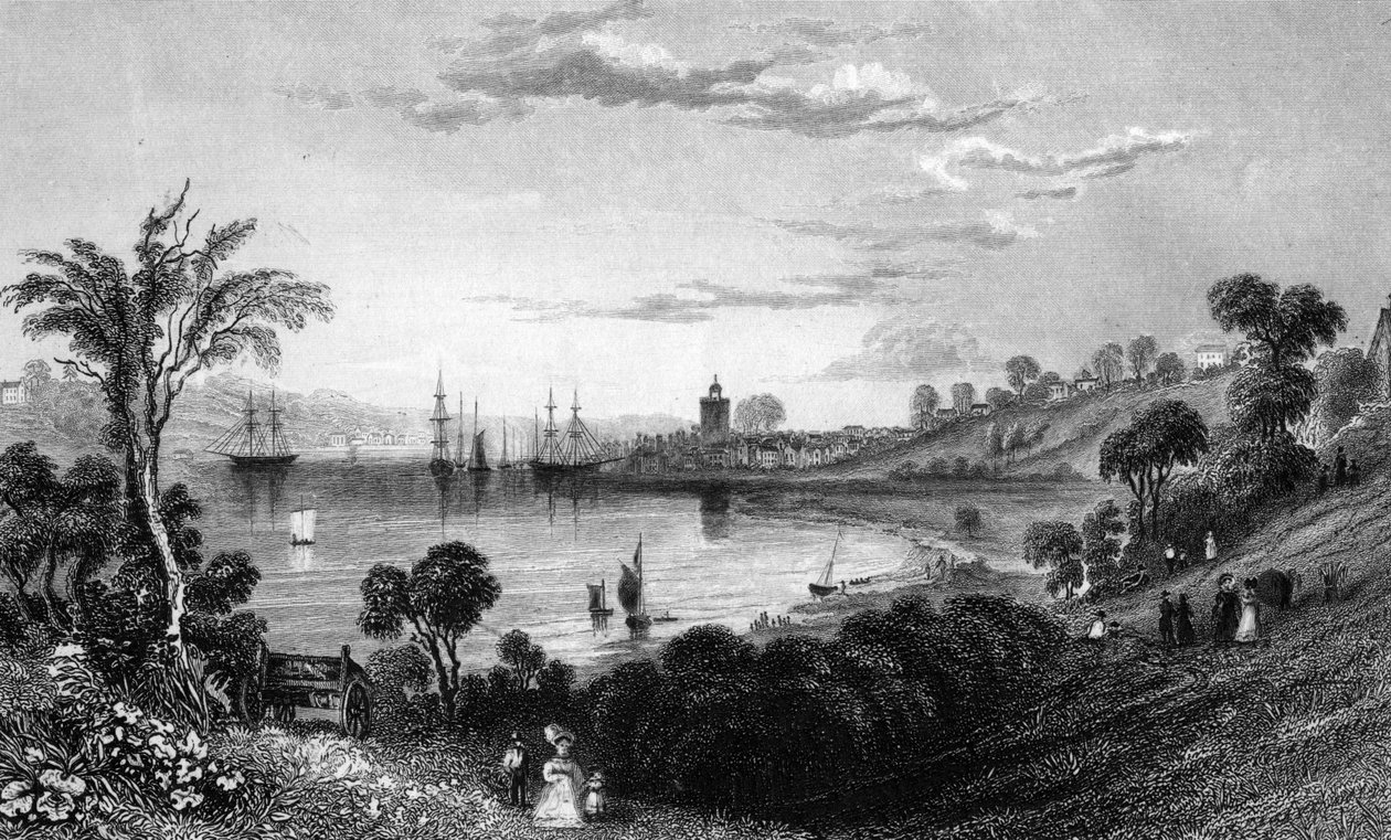 Wivenhoe, Essex, John Rogers tarafından kazınmış, 1832 by William Henry Bartlett
