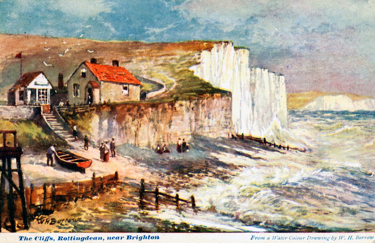 Cliffs, Rottingdean, Brighton yakınları, 1905. by William Henry Borrow