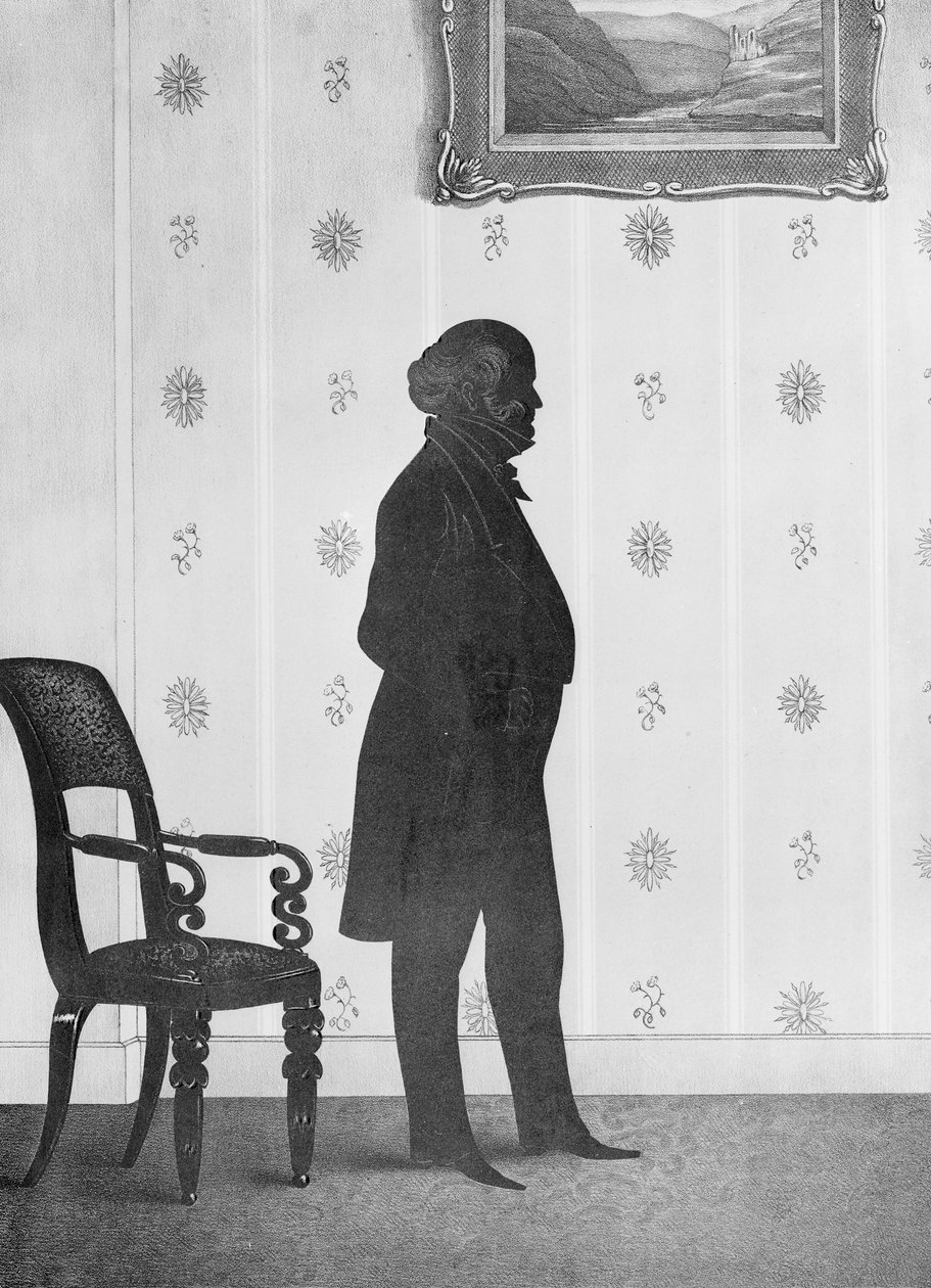 Martin Van Buren'in Siluet Portresi, 1844 by William Henry Brown