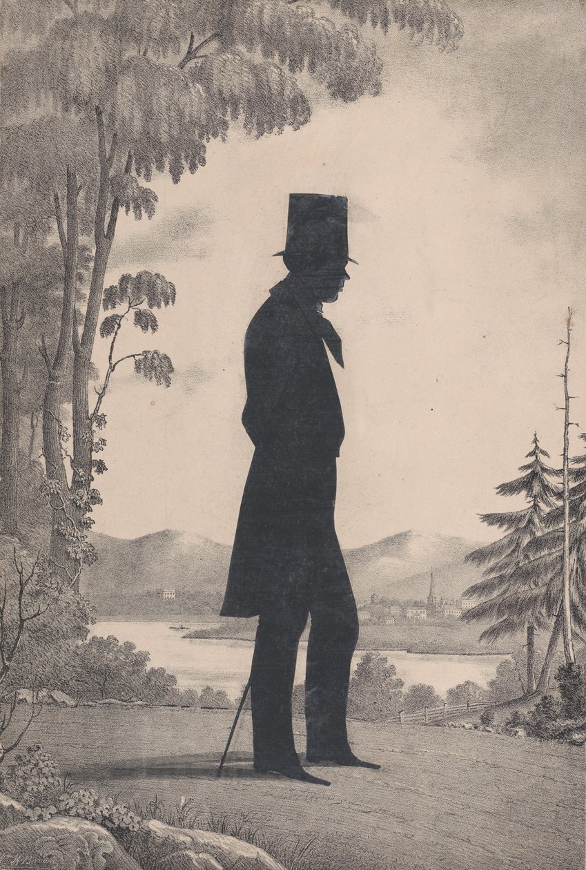 Saco, Maine, 1828-83 Edward Worth silüeti. by William Henry Brown