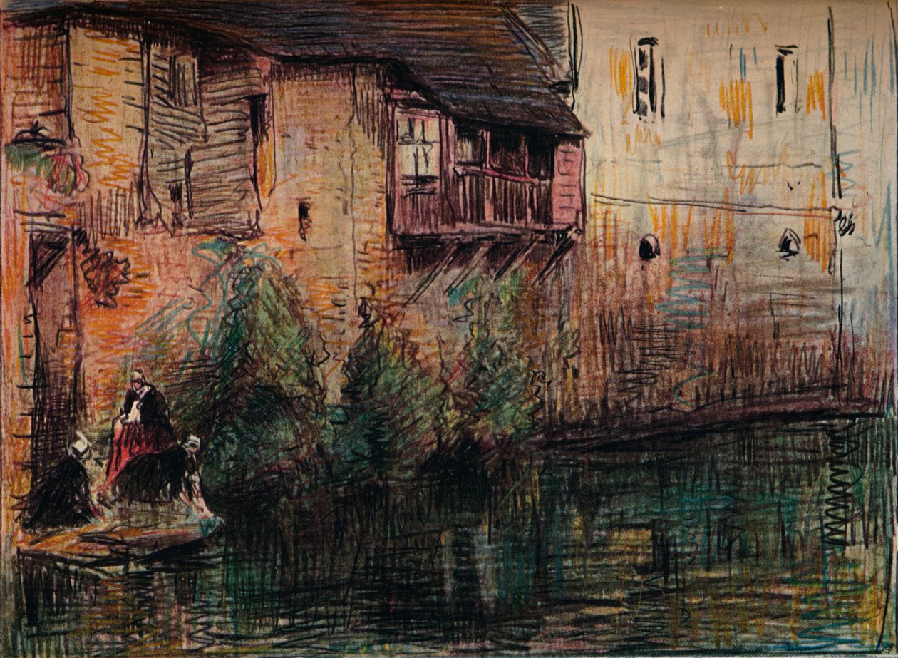 Kanal Sahnesi, Quimperle, c1907. by William Henry Charlton