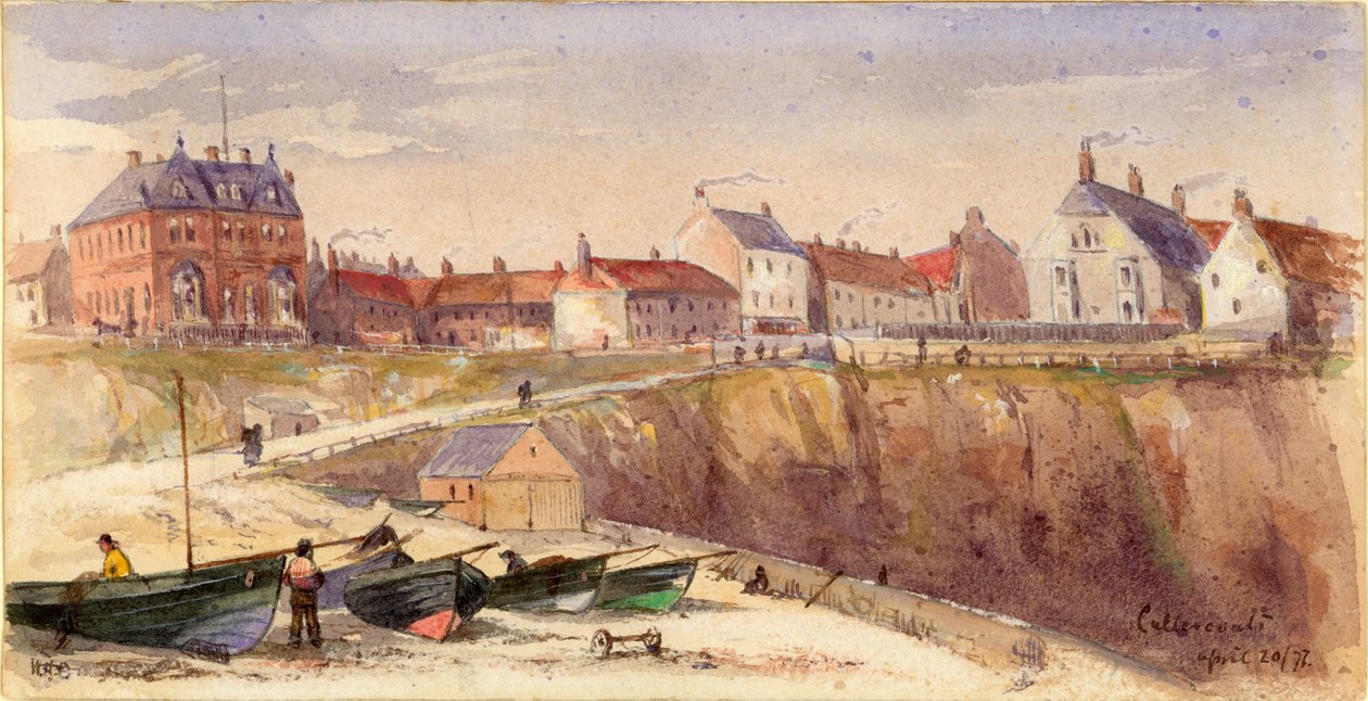 Cullercoats (kağıt üzerine gövde rengi ve sulu boya) by William Henry Charlton