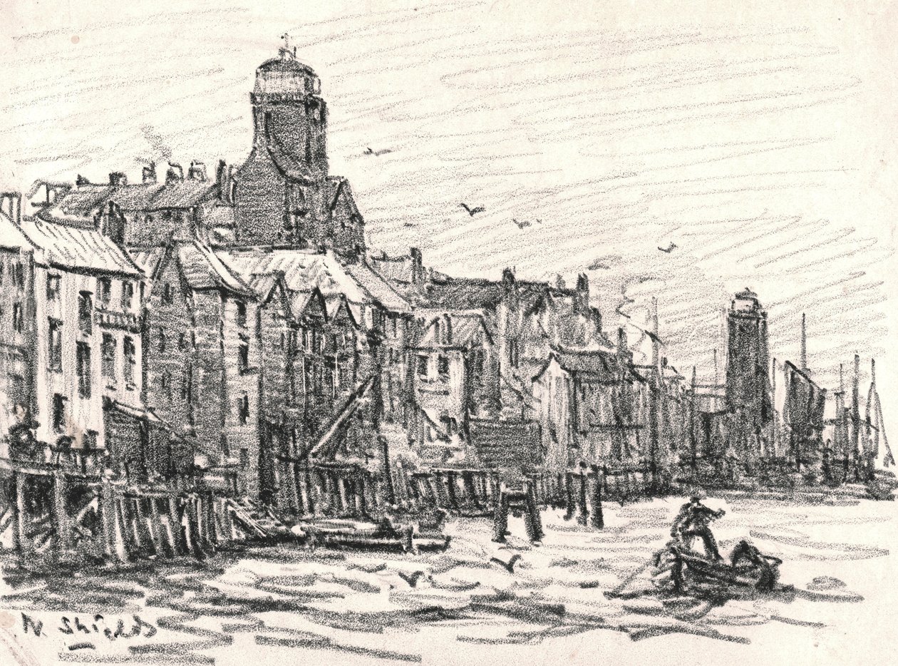 North Shields (kağıt üzerinde kömür) by William Henry Charlton