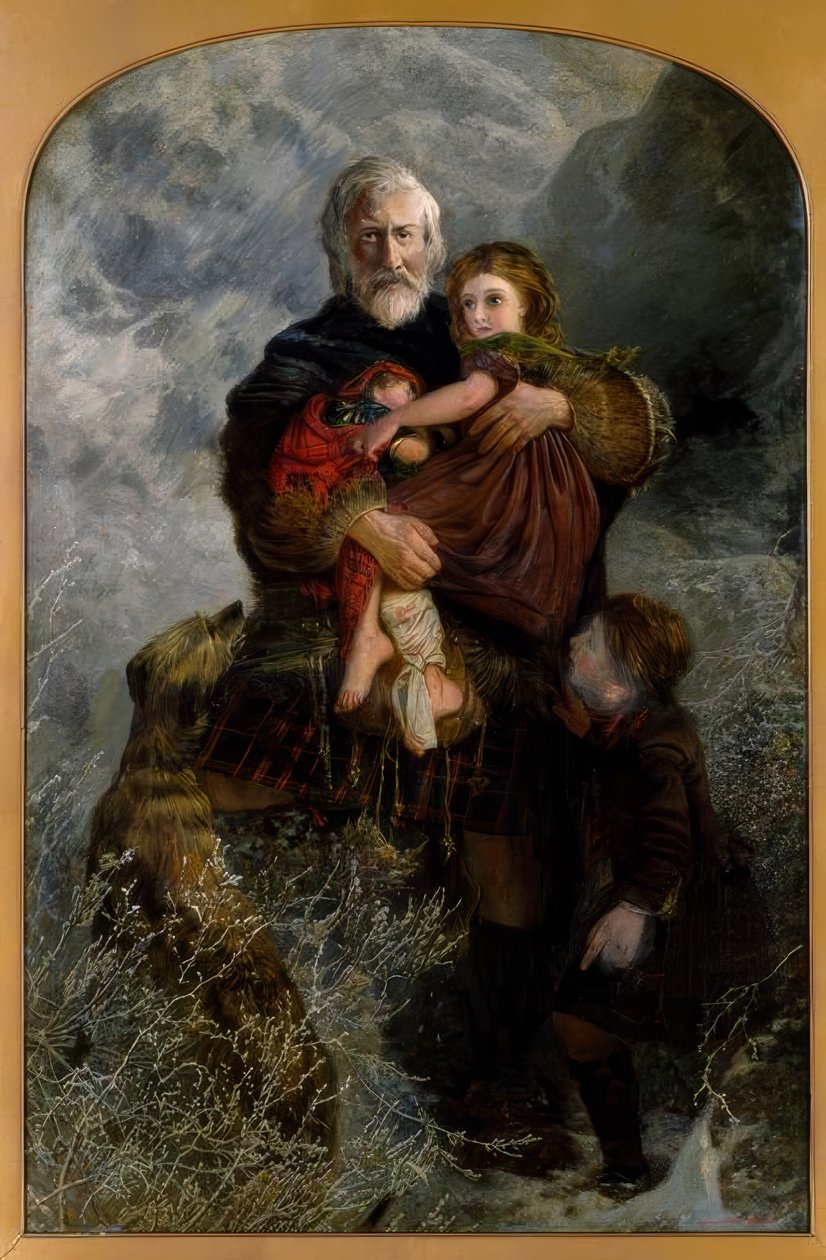 Glencoe katliamı, mülteciler / resim v. WH Fisk by William Henry Fisk
