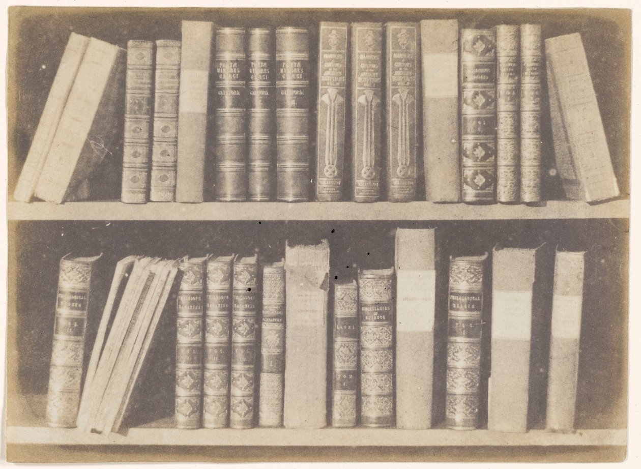 Kitaplıkta Bir Sahne, Doğa Kaleminden VIII. levha by William Henry Fox Talbot