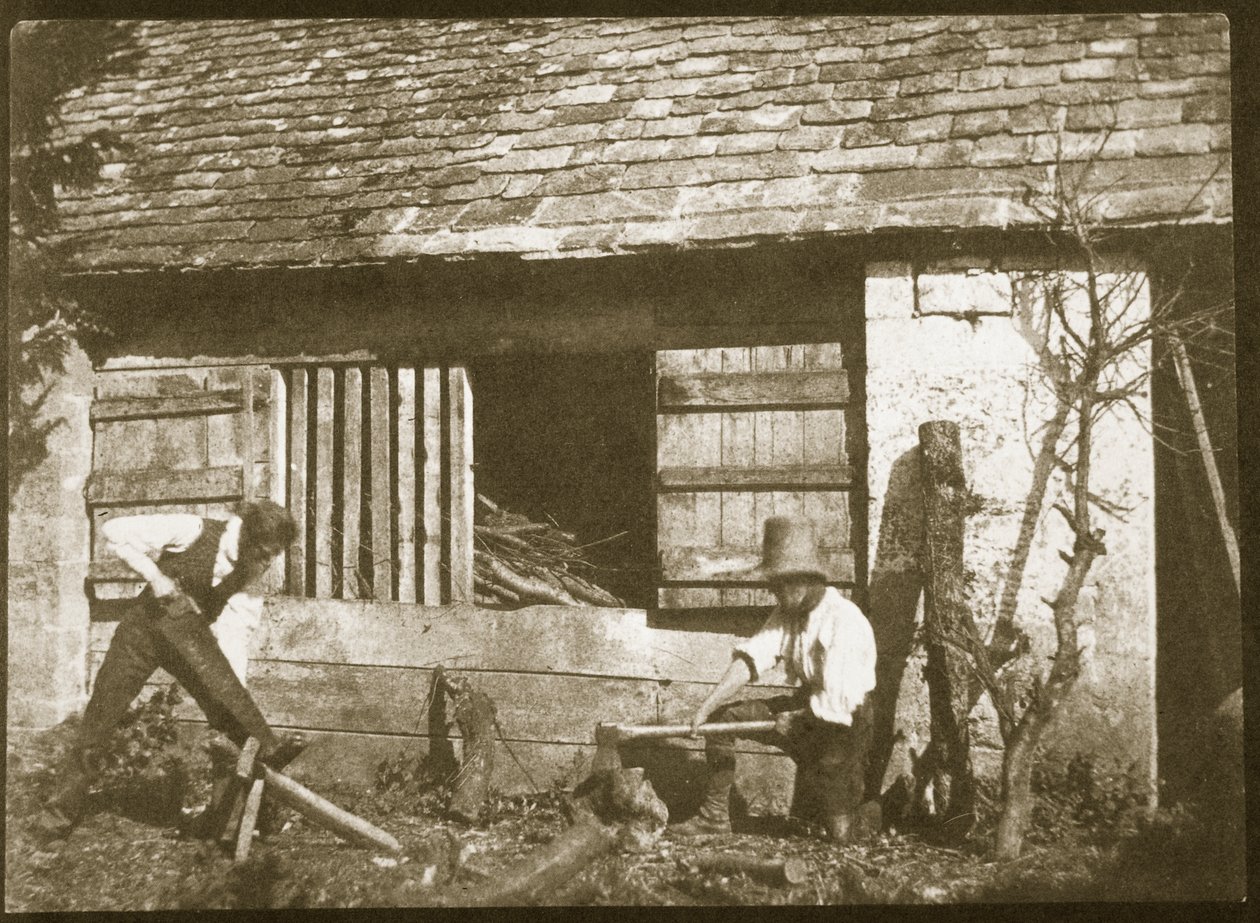 The Woodcutters, 1845 (calotype negatiften tuzlu kağıt baskısı) by William Henry Fox Talbot