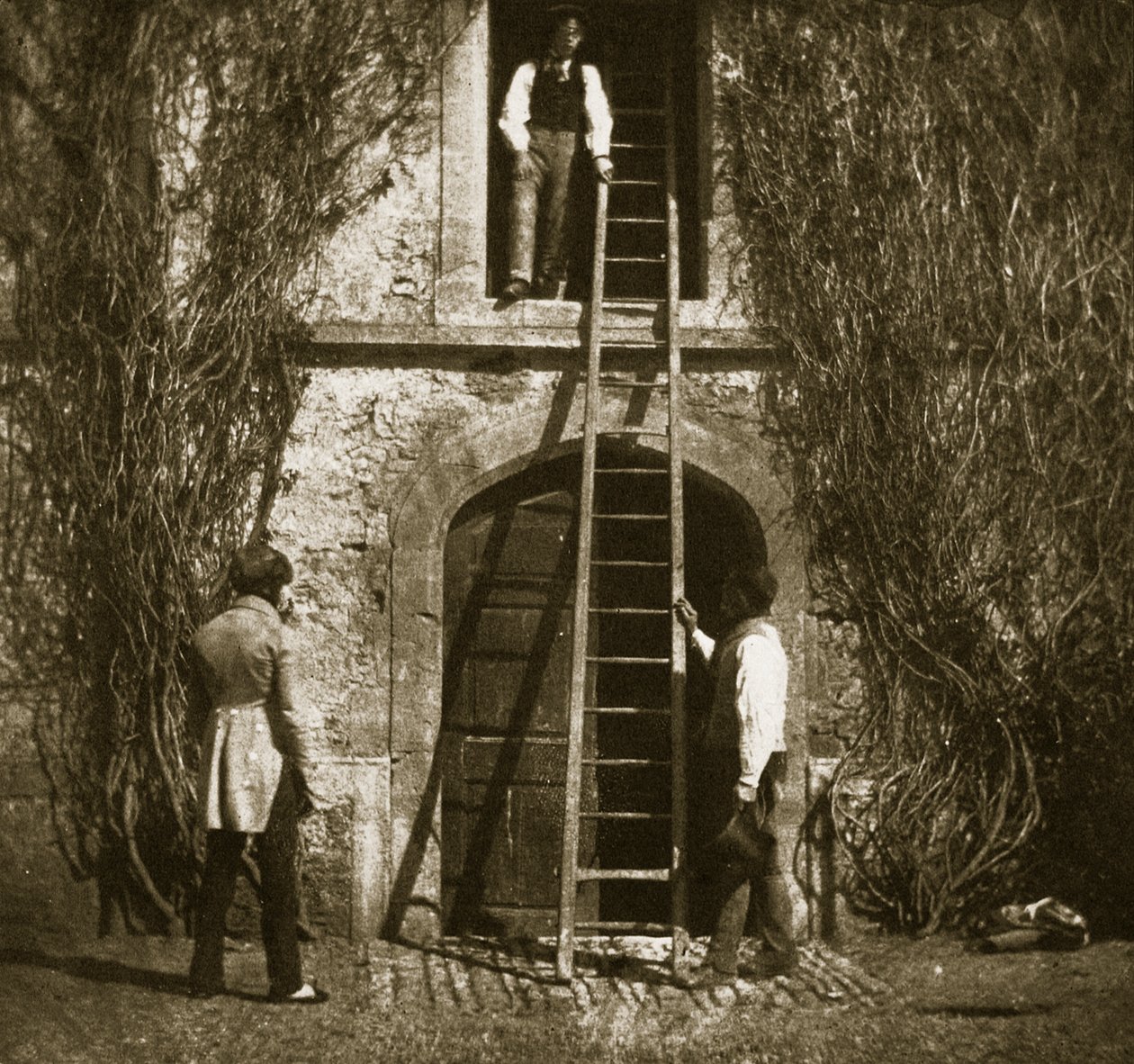 Merdiven, Nisan 1844 (calotype negatiften tuzlu kağıt baskısı) by William Henry Fox Talbot
