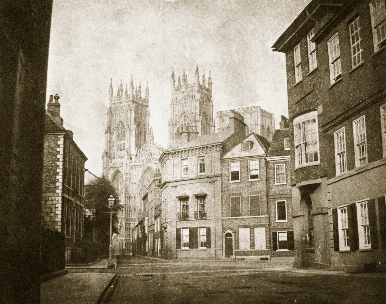 West Front, York Minster, from Lendall Street, 1845  by William Henry Fox Talbot