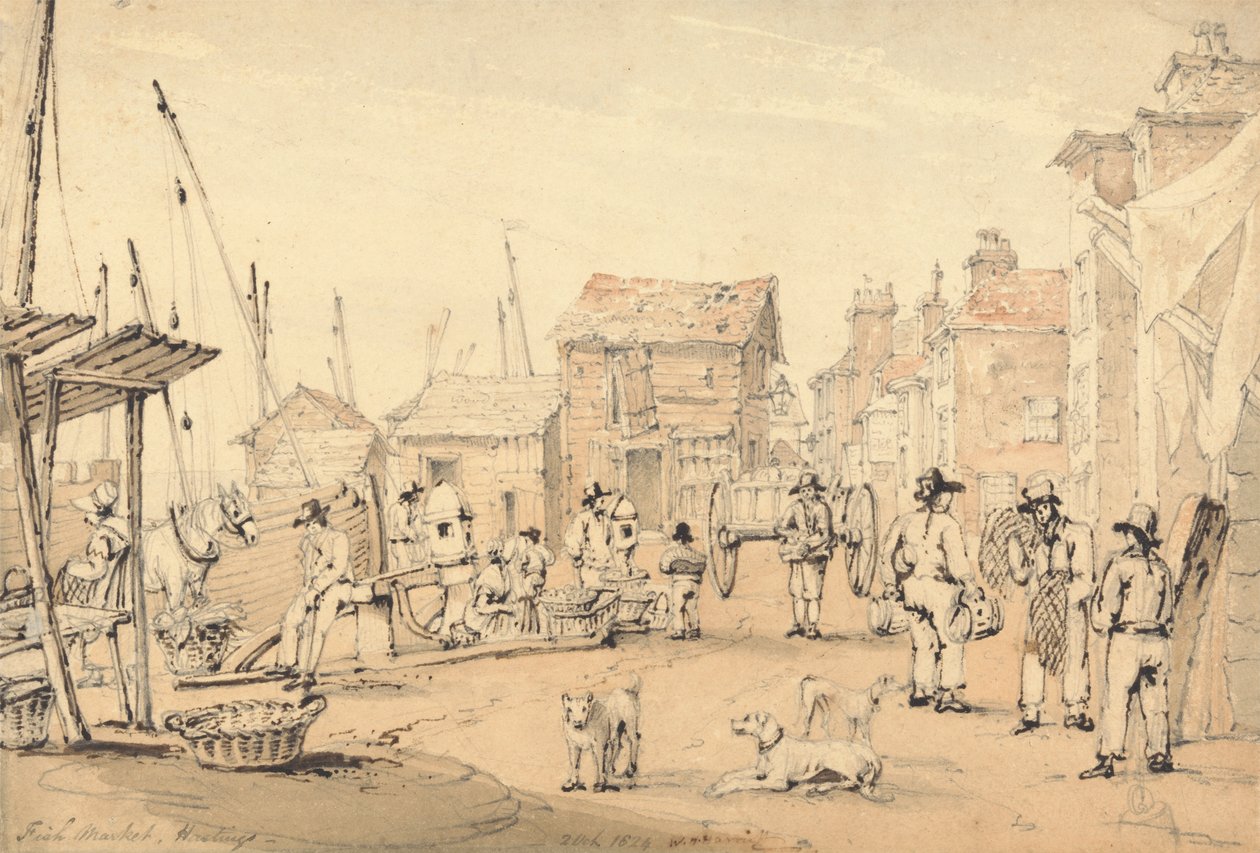 Balık Pazarı, Hastings by William Henry Harriott