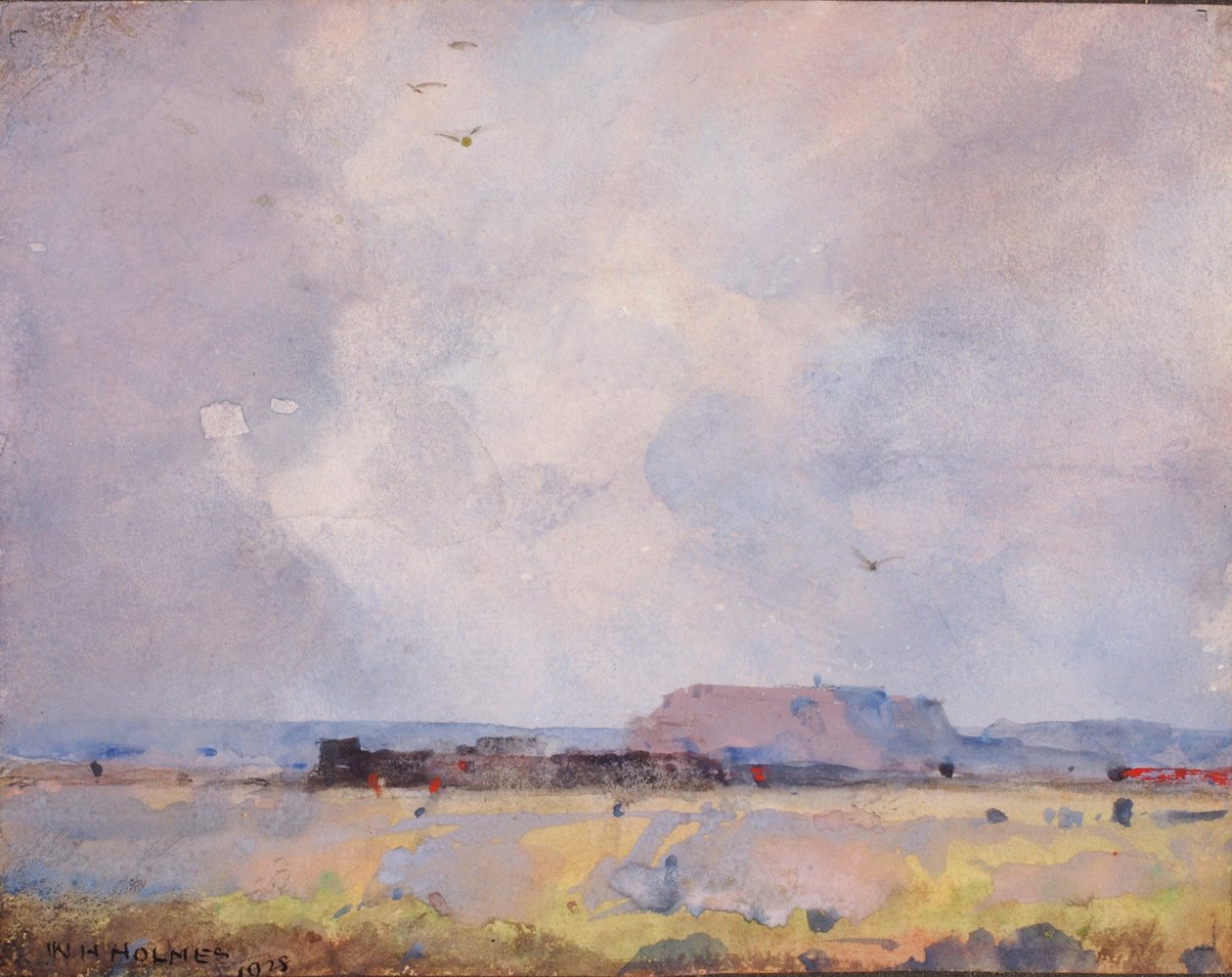 Yayla Ülkesinde, Yerleşik Bir Pueblo ile, 1929. by William Henry Holmes