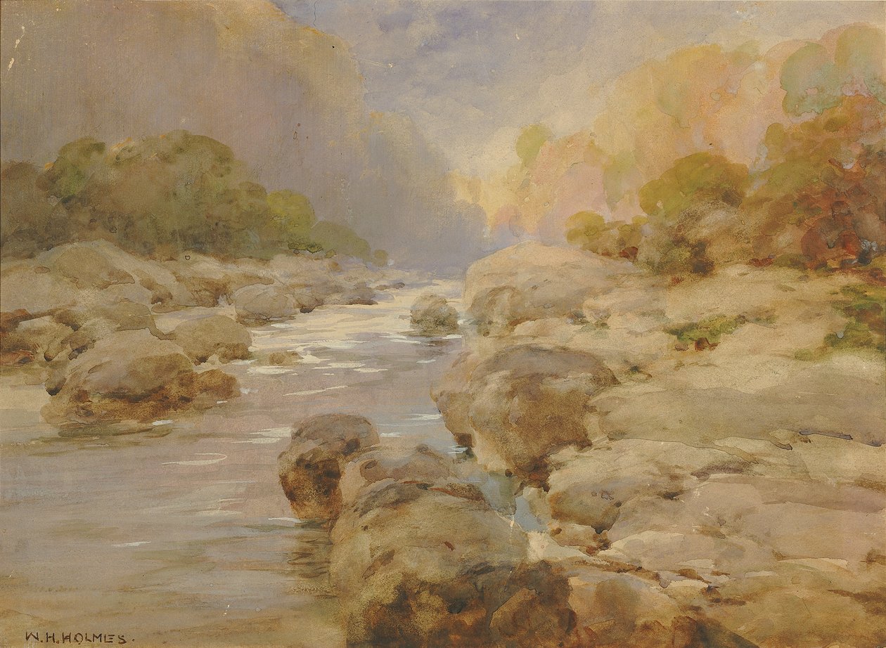 Değiştirilmemiş Rock Creek, yaklaşık 1910. by William Henry Holmes