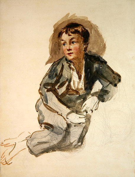 Bir Urchin (kağıt üzerine kalem ve sulu boya) by William Henry Hunt