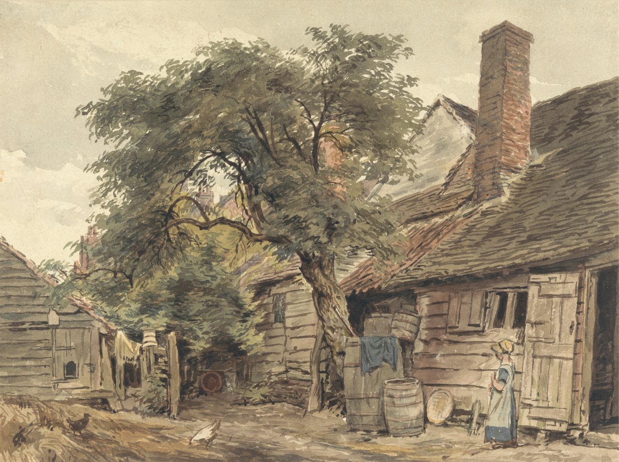 Bir Kulübenin Arka Bahçesi by William Henry Hunt