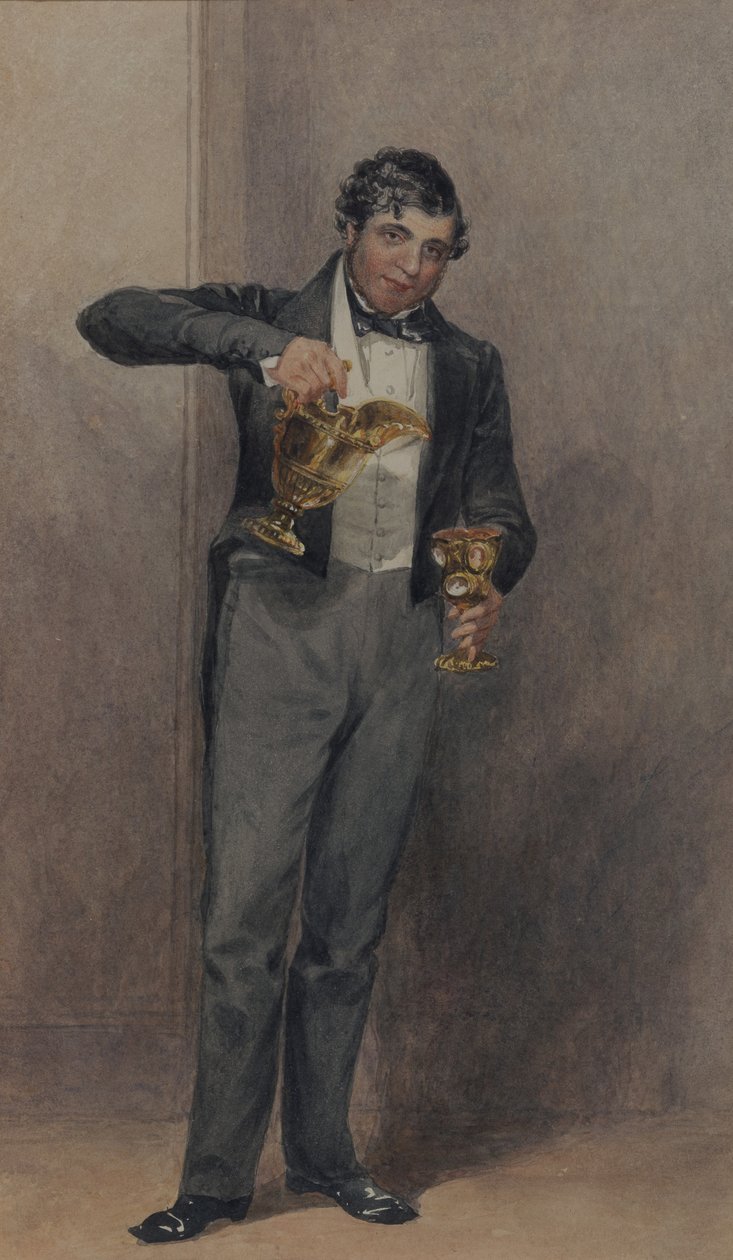 Butler, c.1827 (kağıt üzerine sulu boya) by William Henry Hunt