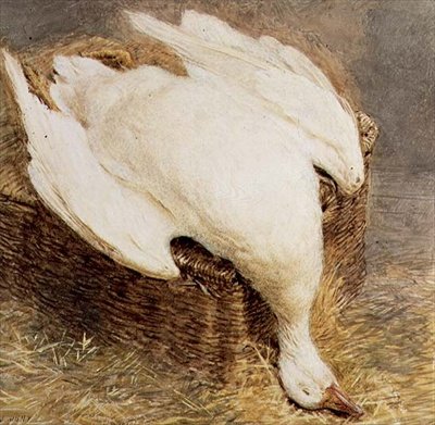 Sepetli Ölü Bir Kazın Natürmortu by William Henry Hunt