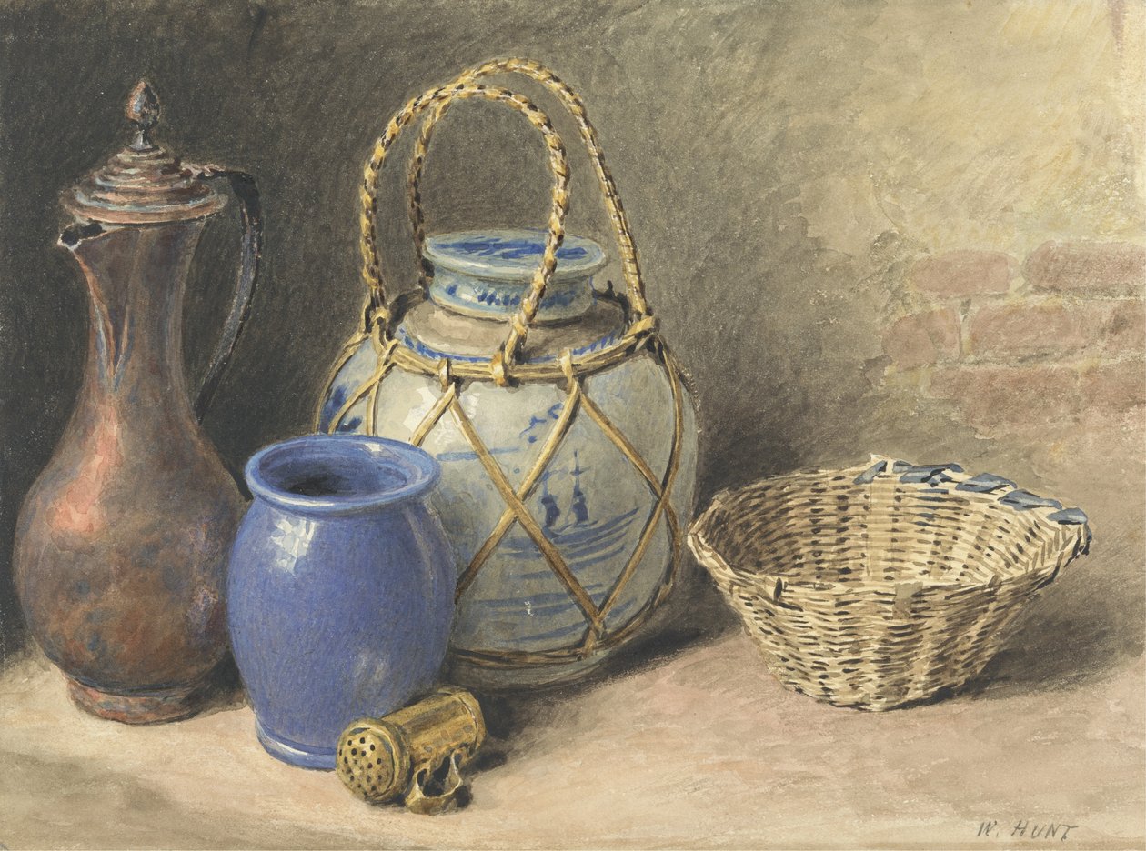 Zencefil Kavanozlu Natürmort, c.1825 (kağıt üzerinde grafit üzeri wc) by William Henry Hunt