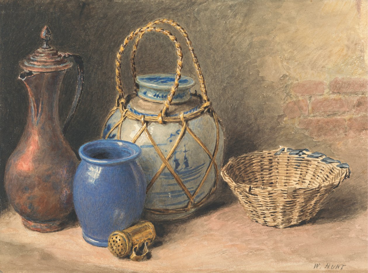 Zencefil Kavanozlu Natürmort by William Henry Hunt