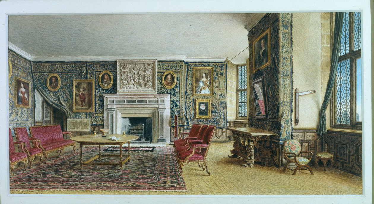 Kütüphane, Hardwick by William Henry Hunt