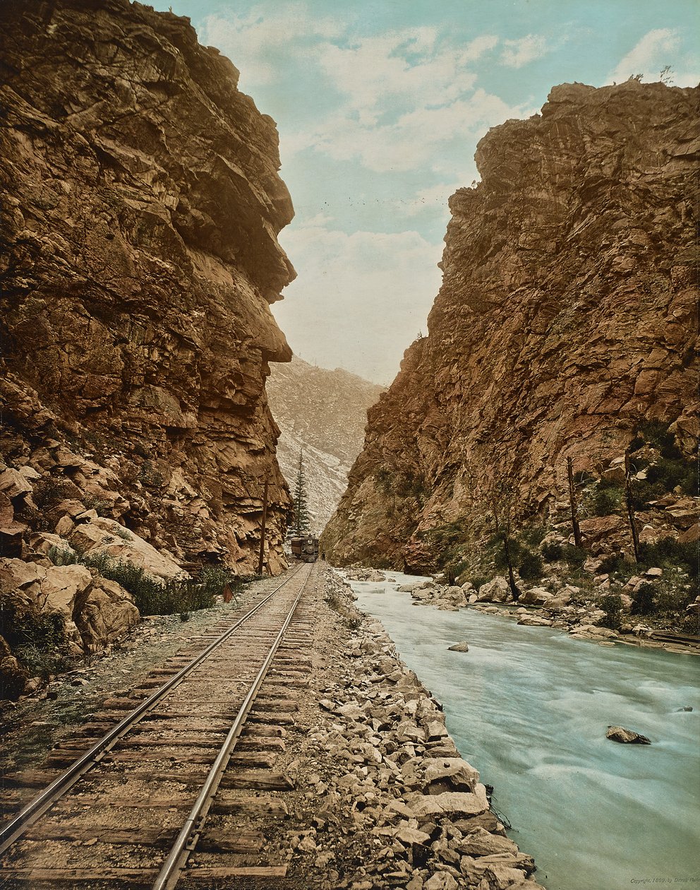 Clear Creek Kanyonu, Colorado, 1899 dolayları (fotolito) by William Henry Jackson
