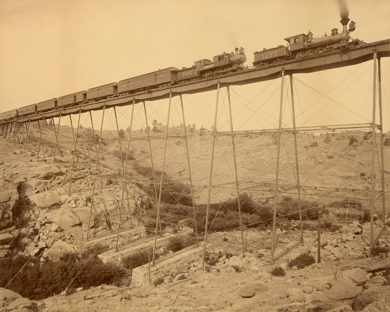 Dale Creek Köprüsü, Wyoming, Jackson by William Henry Jackson