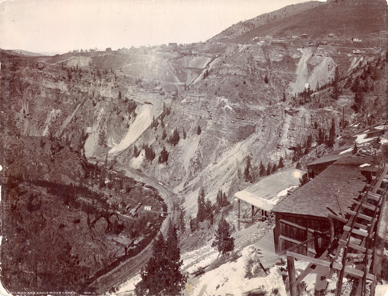 Gilman ve Eagle River Kanyonu, c.1880-90 by William Henry Jackson