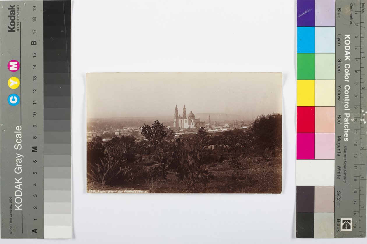 Lagos, katedrali gösteren genel görünüm, 1883-1884 (albüm baskısı) by William Henry Jackson