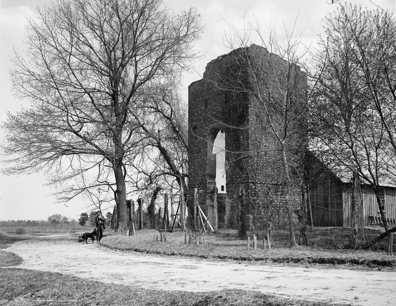 Eski Kilise, Jamestown, Virginia, 1902 civarı (fotoğraf) by William Henry Jackson