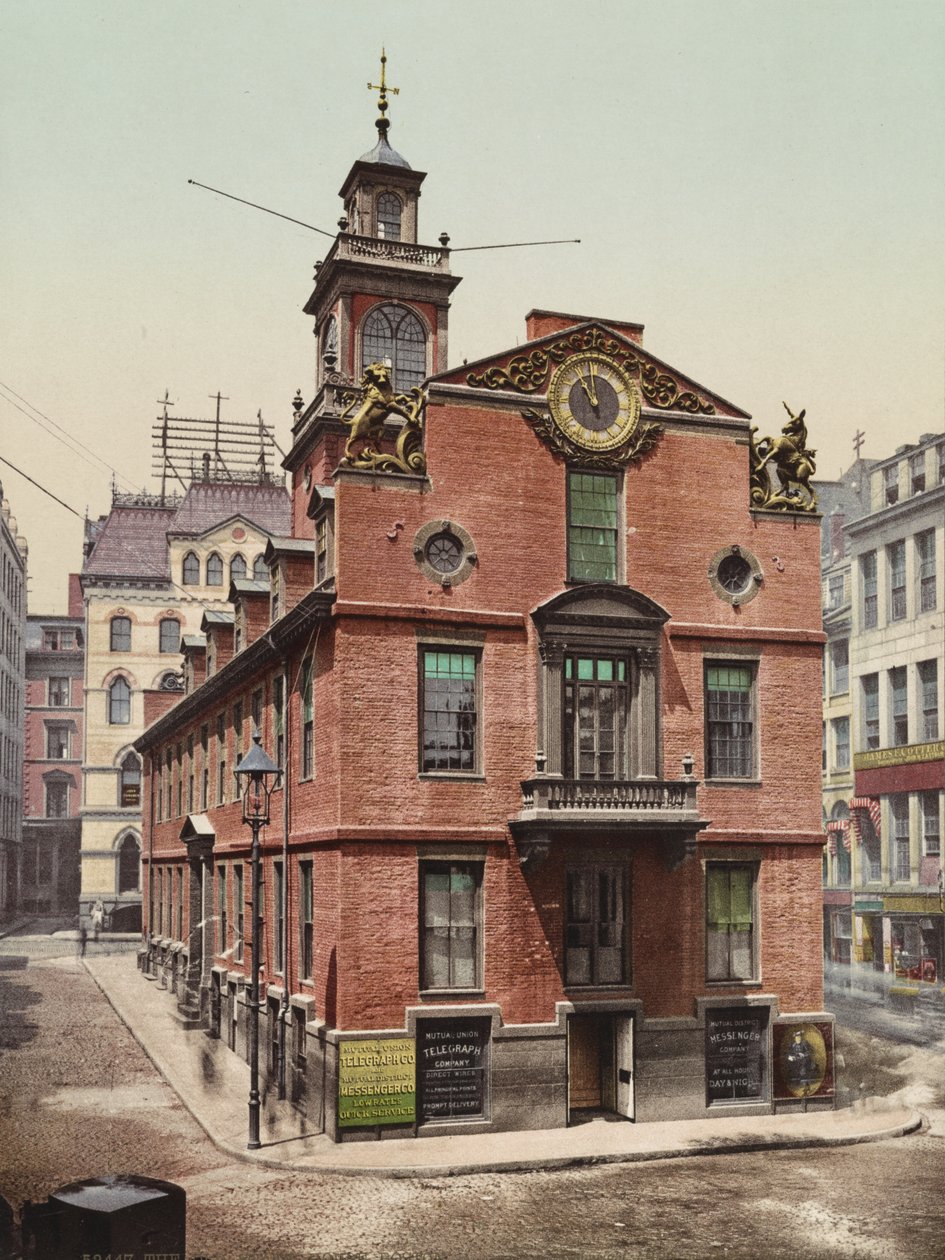 The Old State House, Boston, Massachusetts, c.1900 (fotokrom) by William Henry Jackson