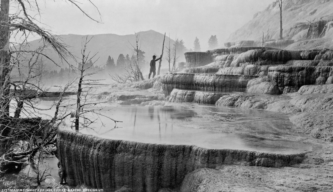 Yellowstone Ulusal Parkı Mamut Kaplıcaları, 1872 dolayları by William Henry Jackson