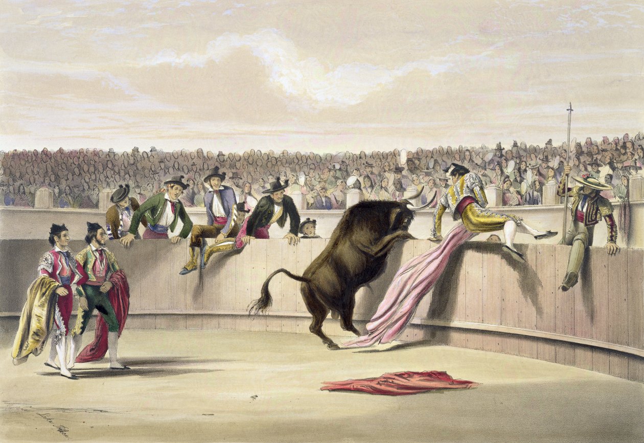 ದಿ ಬುಲ್ ಲೀಪಿಂಗ್ ದಿ ಬ್ಯಾರಿಯರ್ಸ್, 1865 ಟರ್ಕ್ by William Henry Lake Price